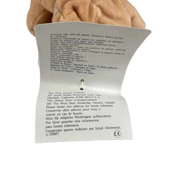 Vintage Deadstock Disney Store Exclusive Fantasia Hippo Bean Bag Plush Ballerina - Picture 4 of 12